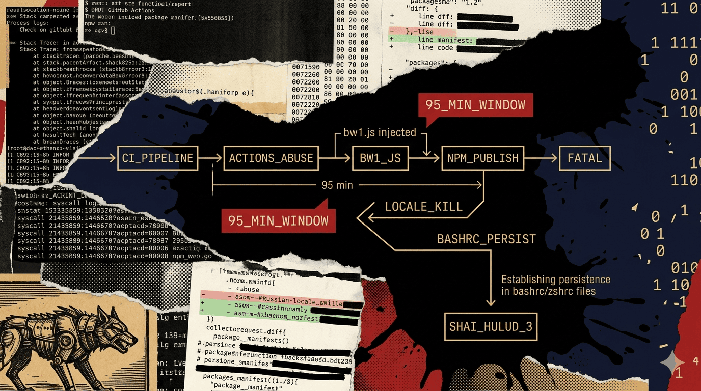 Bitwarden CLI (@bitwarden/cli 2026.4.0): downstream victim of Checkmarx campaign, 'Shai-Hulud: The Third Coming' branding, Russian-locale kill switch