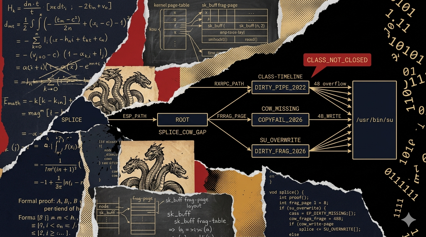 Dirty Frag (CVE-2026-43284 + CVE-2026-43500): the third page-cache write primitive in 13 months and what the pattern means for kernel security