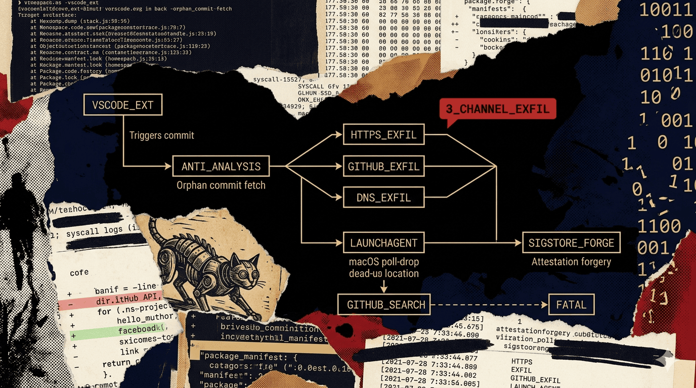 Nx Console VS Code extension (nrwl.angular-console v18.95.0): orphan commit staging, macOS LaunchAgent backdoor, Sigstore attestation forgery